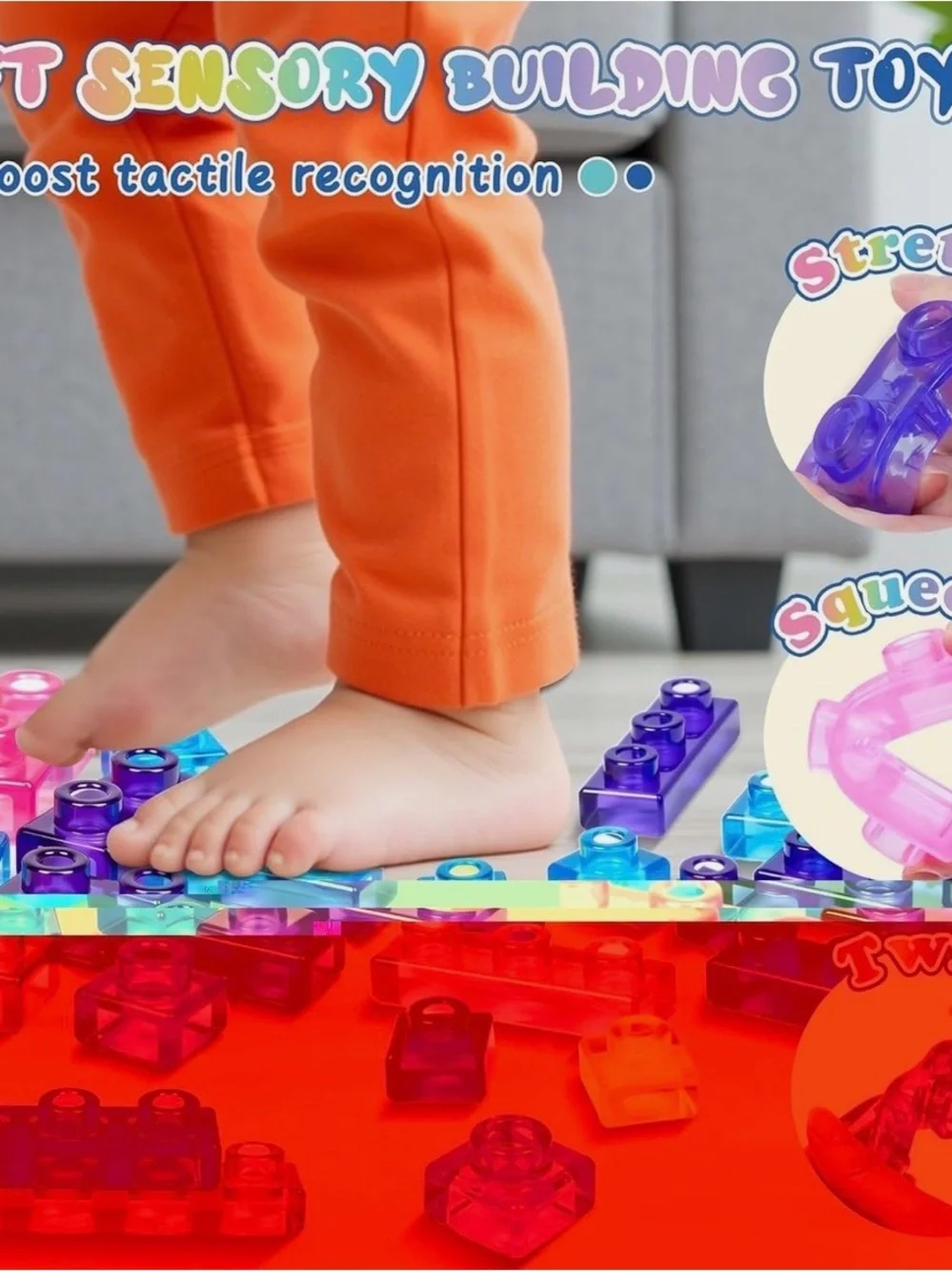 Sensory building block for bath time or quite time good for any age